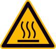 Warnschild, Warnung vor heißer Oberfläche Produktbild img1 S