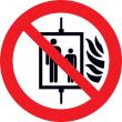 SAFETYMARKING Verbotsschild Aufzug im Brandfall nicht benutzen Folie ø 100mm Produktbild img1 S