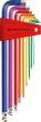PB SWISS TOOLS Winkelsch-raubendrehersatz farbig Kugelkopf 6-kant 1,5-10mm7-teilig im Halter Produktbild