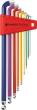 PB SWISS TOOLS Winkelschraubendrehersatz100° farbig 6-kant 1,5- 10mm 9-teilig im Halter Produktbild