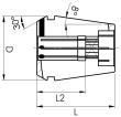 Spannzange abgedichtet mit Vierkant GERC16- 2,8x2,1 FAHRION Produktbild img2 S