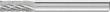 PFERD TOOLS Hartmetall Frässtift Zylinder ZYAS stirnverzahnt Ø 06x16mm Schaft-Ø 6mm Z3P universal mittel kreuzverzahnt Produktbild