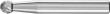 PFERD TOOLS Hartmetall Frässtift Kugel KUD Ø 06x05 mm Schaft-Ø 6 mm Z3P universal mittel kreuzverzahnt Produktbild