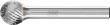PFERD TOOLS Hartmetall Frässtift Kugel KUD Ø 12x10mm Schaft-Ø 6 mm Z3P universal mittel kreuzverzahnt Produktbild