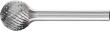 PFERD TOOLS Hartmetall Frässtift Kugel KUD Ø 16x14 mm Schaft-Ø 6 mm Z3P universal mittel kreuzverzahnt Produktbild