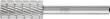 PFERD TOOLS HSS Frässtift Zylinderform stirn A-ST Ø 12x25mm Schaft-Ø 6mm Z 3 universal mittel fein Spanbrecher Produktbild