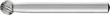 PFERD TOOLS HSS-Frässtift F, Kugelform, Zahnung 3 Produktbild img3 S