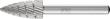 PFERD TOOLS HSS Frässtift Spitzbogenform K Ø 12x25 mm Schaft-Ø 6 mm Z 3 universal mittel fein Spanbrecher Produktbild