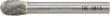 FORUM HM-Frässtift DIN 8032, mit 6-mm-Schaft, Tropfenform TRE, Zahnung C Produktbild img2 S