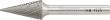 FORUM HM-Frässtift, 6-mm-Schaft, Spitzkegelform SKM, Zahnung C Produktbild img4 S