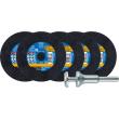 5x Trennscheiben EHT 76x1,0x10 mm gerade PSF STEELOX für Stahl/Edelstahl mit 1x Aufspannbolzen Produktbild img1 S