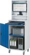 RAU. Computer-Schrank Modell 65 fahrbar 650x520x1895mm RAL7035/5010 Produktbild img4 S