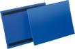 Etikettentasche B297xH210 mm A4 quer blau, magnetisch VE 50 Stück Produktbild img1 S