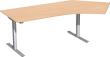 Schreibtisch Typ Flex, rechts, HxBxT: 650–1250x2166x800/1130 mm Produktbild