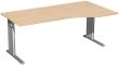 Schreibtisch C-Fuß "Pro", 680–820x1800x800/1000 mm (rechts) Produktbild
