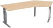 Schreibtisch C-Fuß "Pro", 680–820x2166x800/1130 mm (135° rechts) Produktbild
