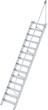 Alu-Treppe 60 Grad 14 Stufen B 800 mm lichte Höhe 3400 mm Ausladung 2161 mm Produktbild img1 S