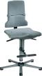 Bimos Arbeitsstuhl 9801-1000 Sintec 3 grau Sitzhöhe 580-850 mm mit Gleiter/Aufstiegshilfe Produktbild
