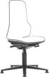 Bimos Arbeitsstuhl grau,ohne Polster Sitzhöhe 450-620 mm mit Gleiter Produktbild