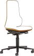 Bimos Arbeitsstuhl Neon orange,ohne Polster Sitzhöhe 450-620 mm mit Rollen Produktbild