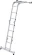 Alu-Vielzweckleiter 2x2 + 2x3 Sprossen Höhe als Bühne 0,63 m Arbeitshöhe bis 4,00 m Produktbild img5 S