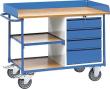 FETRA Werkstattwagen 2437 Tragkraft 400kg mit 4 Schubladen & 3 Ladeflächen & Umrandung 1120x650mm Produktbild img1 S