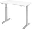 Sitz-Steh-Schreibtisch B 120 x T 67 cm Weiß Platte 25mm el. Stufenlos verstellbar Produktbild img1 S
