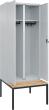 Garderobenschrank B800xT815xH2120 Korpus RAL 7035 LichtgrauTüren RAL 7035 Lichtgrau Produktbild img2 S