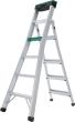 FORTIS 2-in-1 Sprossen- Steh-/Anlegeleiter m. Werkzeugk. Alu 5 Sprossen Höhe 1,80m/Höhe 2,95m Produktbild img1 S