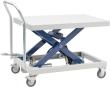 BECK Hubtisch 1100x700x30mm höhenverstellbar 400-940mm 500kg mit Metallplatte und Bügel Produktbild