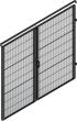 TTS Doppelflügeltür CleverProtect für Trennwandschutzgitter RAL9005 B2200xH2000mm Produktbild img2 S