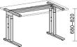Schreibtisch C-Fuß Lichtg1600x800/,680-820 Produktbild img2 S