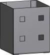Einhängekasten klein passend f. Lochwände Lochung 10X10 mm RAL 7017 Produktbild img1 S