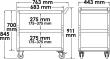 VIGOR Servicewagen ∙ V4758 ∙ L x B x H: 763 mm x 443 mm x 843 mm Produktbild img11 S