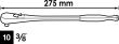 VIGOR Feinzahn-Umschaltknarre ∙ lange Ausführung ∙ V4945 ∙ 3/8 Zoll (10 mm) Vierkant massiv ∙ 275 mm Produktbild img4 S