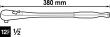 VIGOR Feinzahn-Umschaltknarre ∙ lange Ausführung ∙ V4946 ∙ 1/2 Zoll (12,5 mm) Vierkant massiv ∙ 380 mm Produktbild img5 S