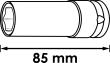 VIGOR Schlagschrauber Steckschlüsseleinsatz ∙ TESLA ∙ V6311 ∙ 1/2 Zoll (12,5 mm) Vierkant hohl ∙ Außen Sechskant Profil ∙ SW 22,2 mm Produktbild img2 S