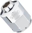 VIGOR Steckschlüsseleinsatz ∙ superflach ∙ V7202-9 ∙ 1/2 Zoll (12,5 mm) Vierkant hohl ∙ Außen Sechskant Profil ∙ SW 9 mm Produktbild img1 S