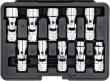 VIGOR Gelenksteckschlüssel Satz ∙ V7513 ∙ 3/8 Zoll (10 mm) Vierkant hohl ∙ Außen Doppelsechskant Profil ∙ 10-teilig ∙ 10 – 19&nbsp;mm ∙ Anzahl Werkzeuge: 10 Produktbild img3 S