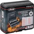 VIGOR Steckschlüssel Satz ∙ V7514/13 ∙ 1/4 Zoll (6,3 mm) Vierkant hohl ∙ Außen Doppelsechskant Profil ∙ 13-teilig ∙ 4 – 14 mm ∙ Anzahl Werkzeuge: 13 Produktbild img8 S