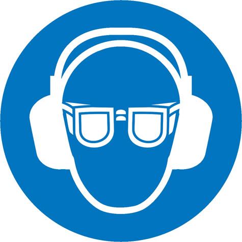 Gebotsschild, Augen- und Gehörschutz benutzen Produktbild img1 L