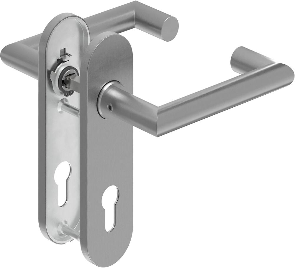 FS-Türdrücker-Kurzschild-Garnitur BASE-4 8907, Edelstahl Produktbild img1 L
