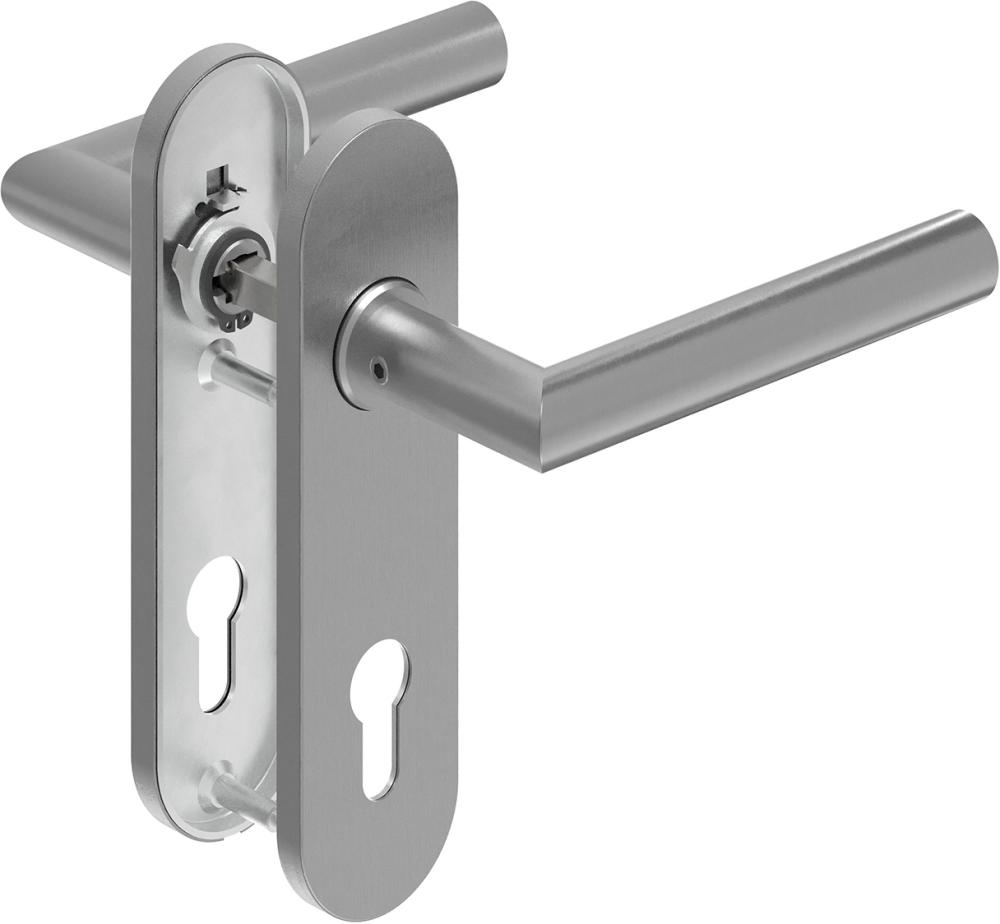 FS-Türdrücker-Kurzschild-Garnitur BASE-4 8906, Edelstahl Produktbild img1 L