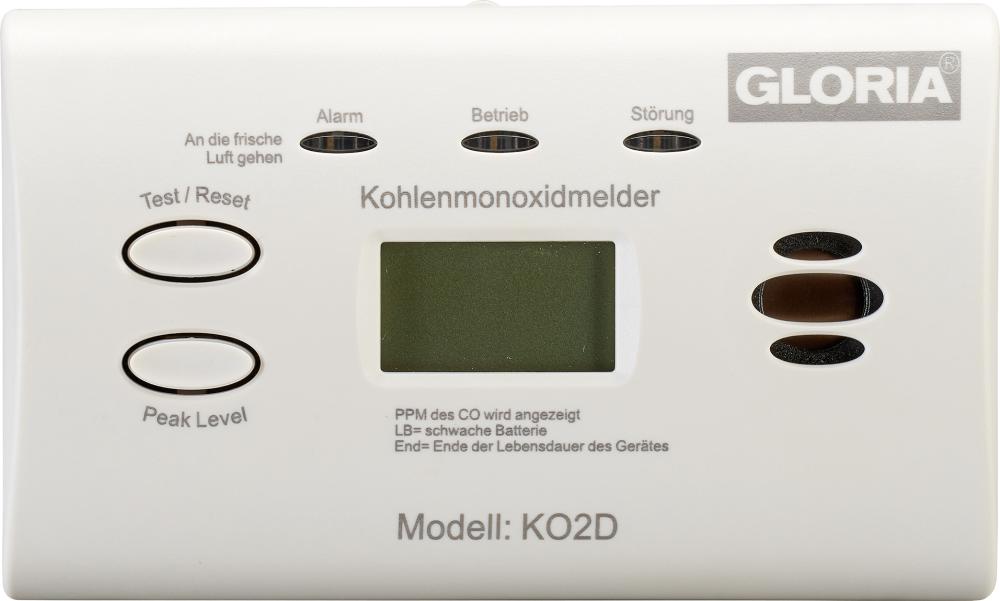 Kohlenmonoxidmelder KO2D mit Display Produktbild img1 L