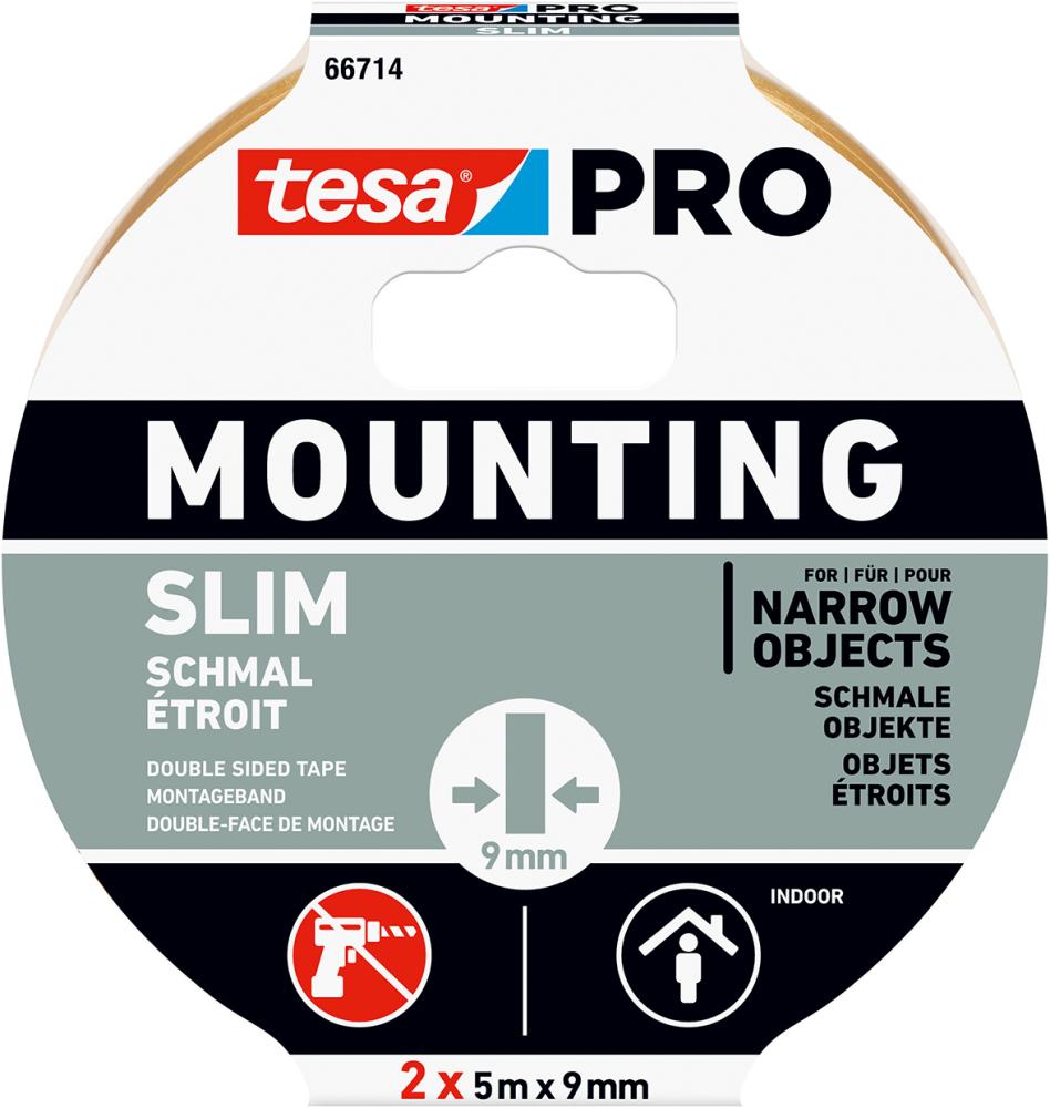 tesa Mounting PRO Schmal 2x 5m:9mm 66714-00000-00 Produktbild img1 L