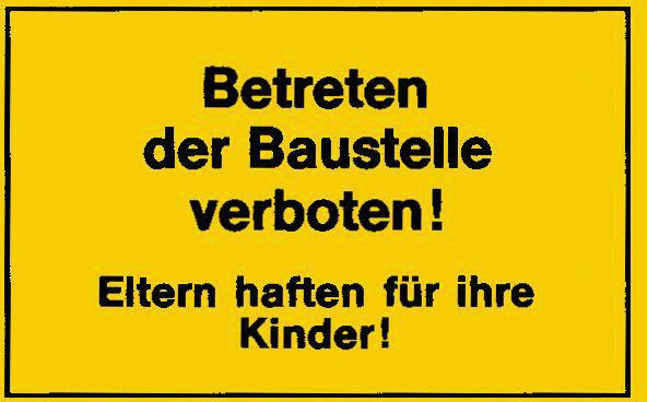 Verbotsschild "Betreten der Baustelle verboten" 400 x 250 Produktbild img1 L