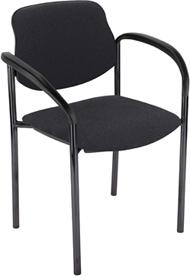 Besucherstuhl Modell STYL, Gestell schwarz, mit Armlehnen Produktbild img1 L