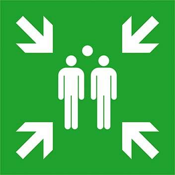Rettungsschild, Sammelstelle Produktbild img1 L