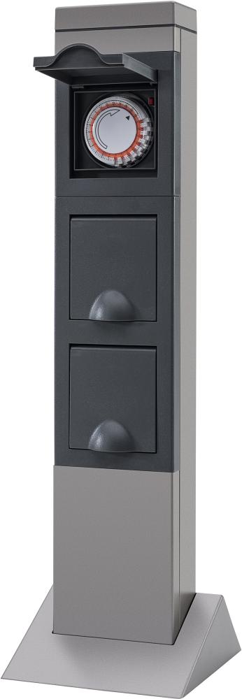 SteelCraft 2-fach Steckdose mit Zeitschaltuhr IP 44 Produktbild img1 L
