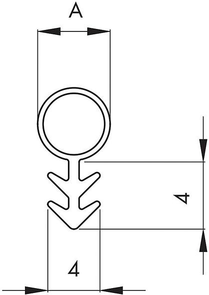 Silikon-Einfräsdichtungen 104 Tannenzapfen Produktbild img1 L